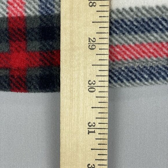 Sage Collective Plaid Shacket Womens XL White Red Blue Sherpa Lined Classic Gorp - Picture 11 of 16